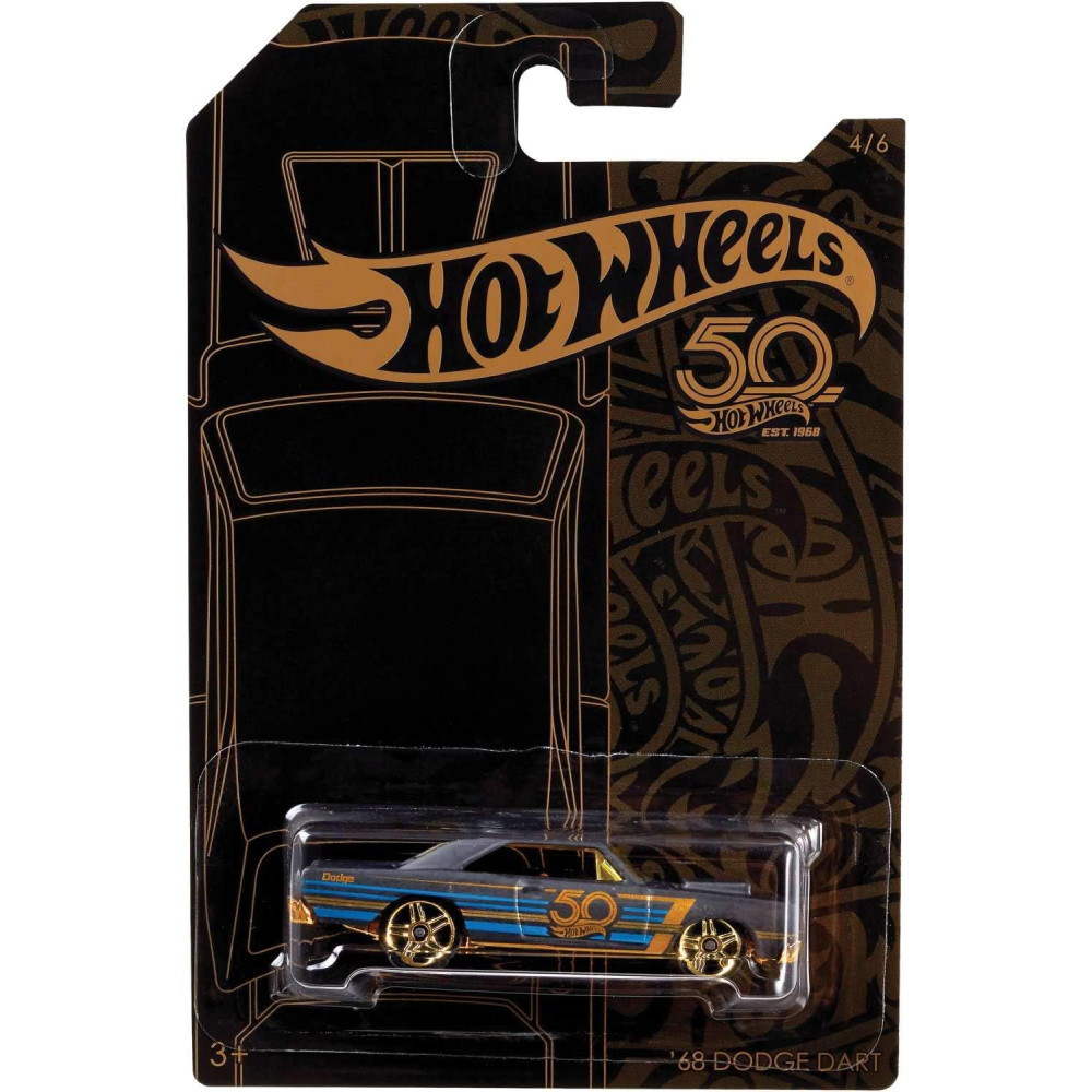 Машинка Hot Wheels '68 Dodge Dart (2018 50th Anniversary Black and